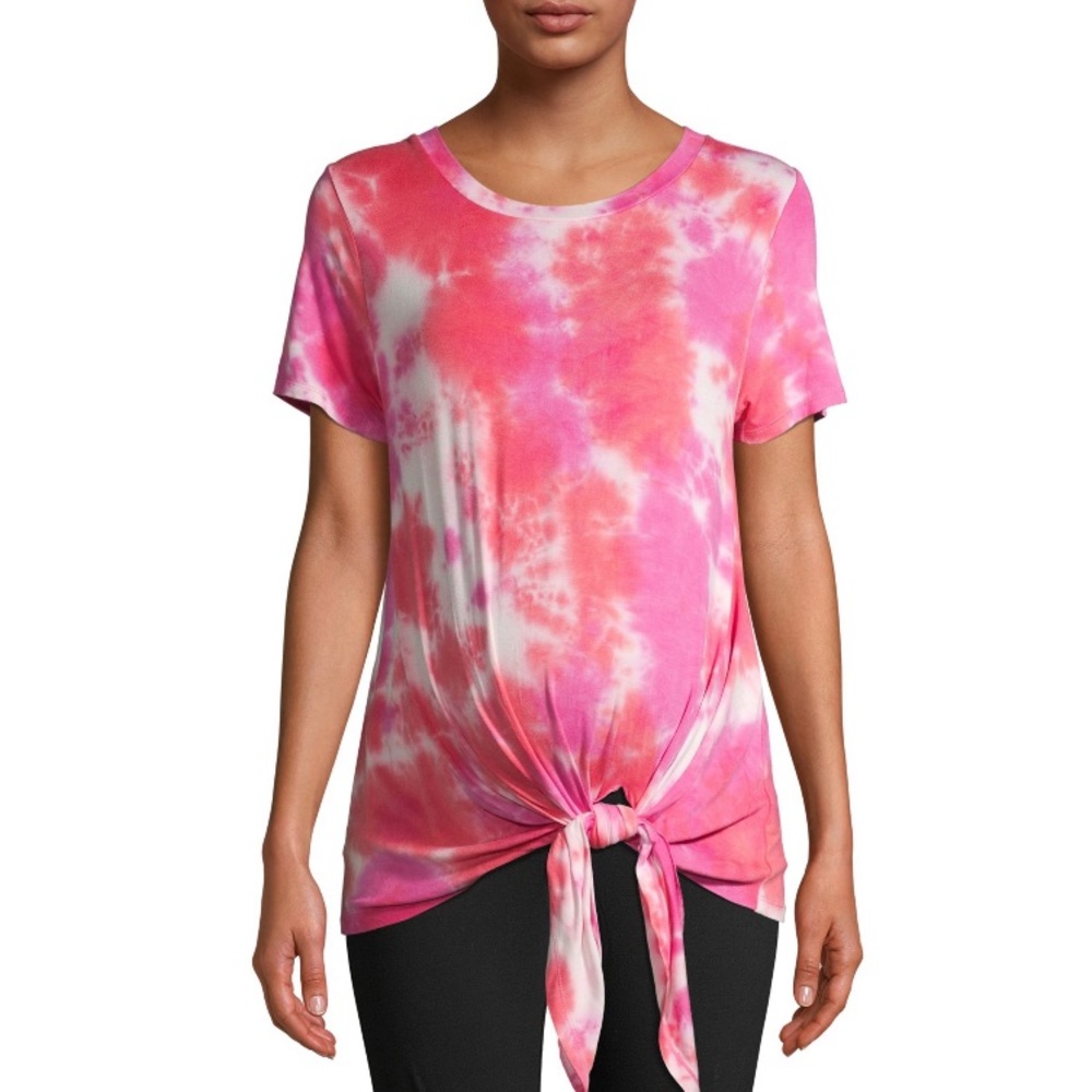 Time and Tru Maternity Tie Front Tie Dye Shirt